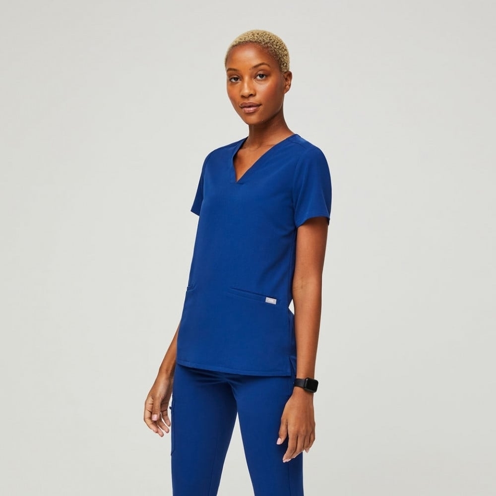 Figs Set In Electric Blue Xs Petite